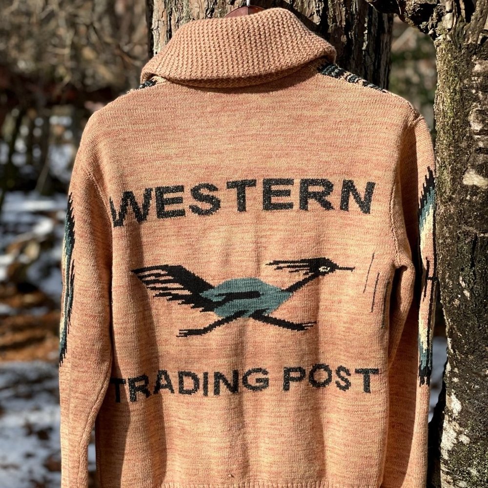 Western Trading Post RoadRunner Cowichan Knit Traditional Button Front Sweater